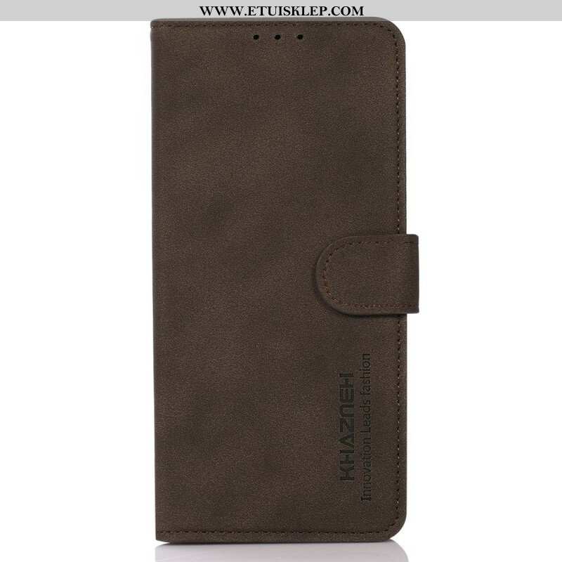 Obudowa Etui Na Telefon do iPhone 13 Mini Modny Efekt Skóry Khazneh